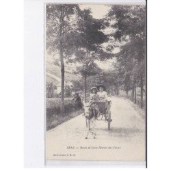 SENS: route de saint-martin-du-tertre, attelage âne - très bon état