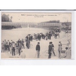 SENS: concours de pêche à la ligne du 17 septembre 1905, le pont de fer - très bon état