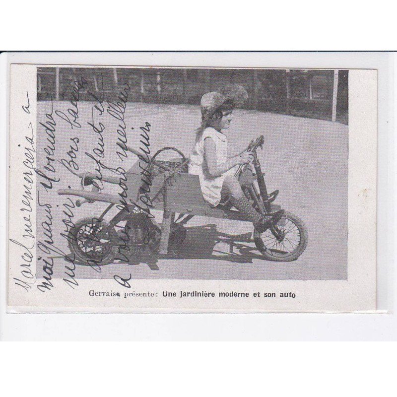 BRUNOY: gervais présente, une jardinière moderne et son auto - très bon état