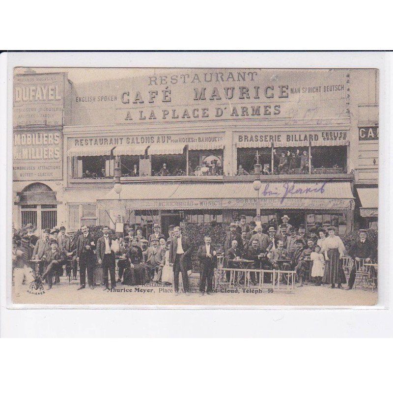 SAINT-CLOUD: restaurant café maurice, à la place d'armes - très bon état