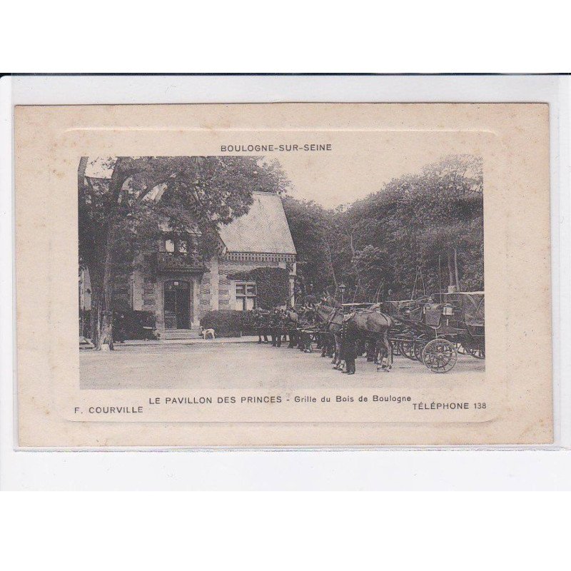 BOULOGNE-sur-SEINE: la pavillon des princes, grille du bois de boulogne - très bon état