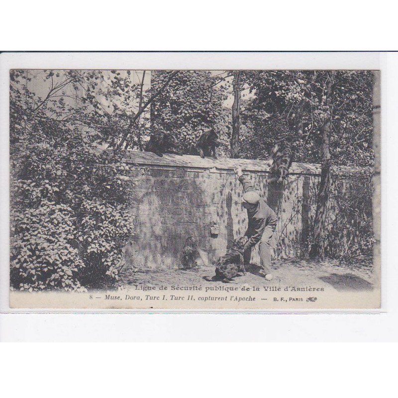 ASNIERES: ligue de sécurité publique de la ville d'asnières muse dora turc 1 turc 2 capturant l'apoche - très bon état
