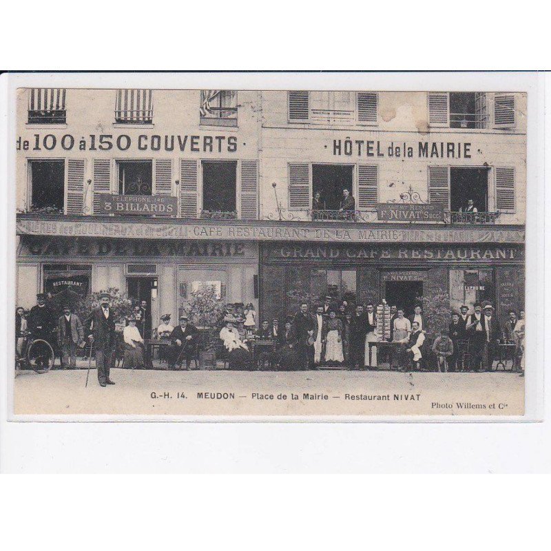 MEUDON: place de la mairie, restaurant nivat - état