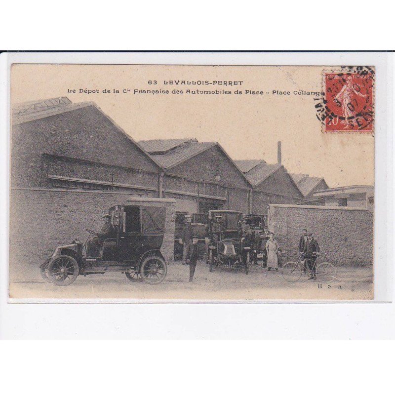 LEVALLOIS-PERRET: le dépôt de la Cie française des automobiles de place, place collange - très bon état