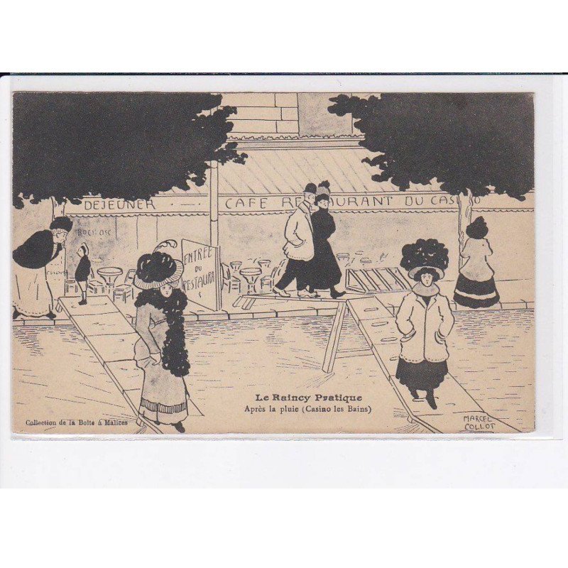 LE RAINCY: après la pluie, illustration, casino les bains - très bon état