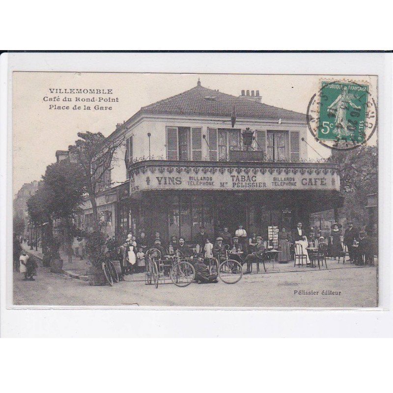 VILLEMOMBLE: café du rond-point, place de la gare - état