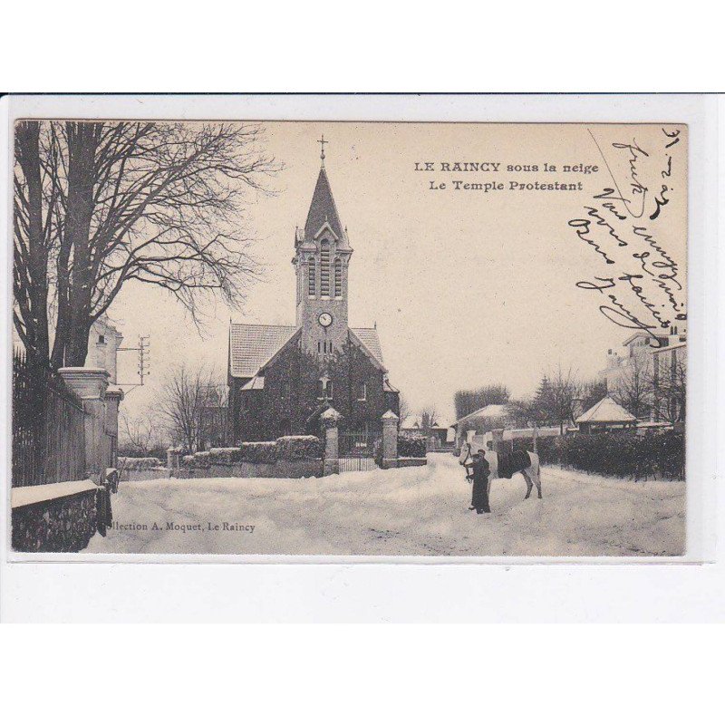 LE RAINCY: sous la neige, le temple protestant - très bon état
