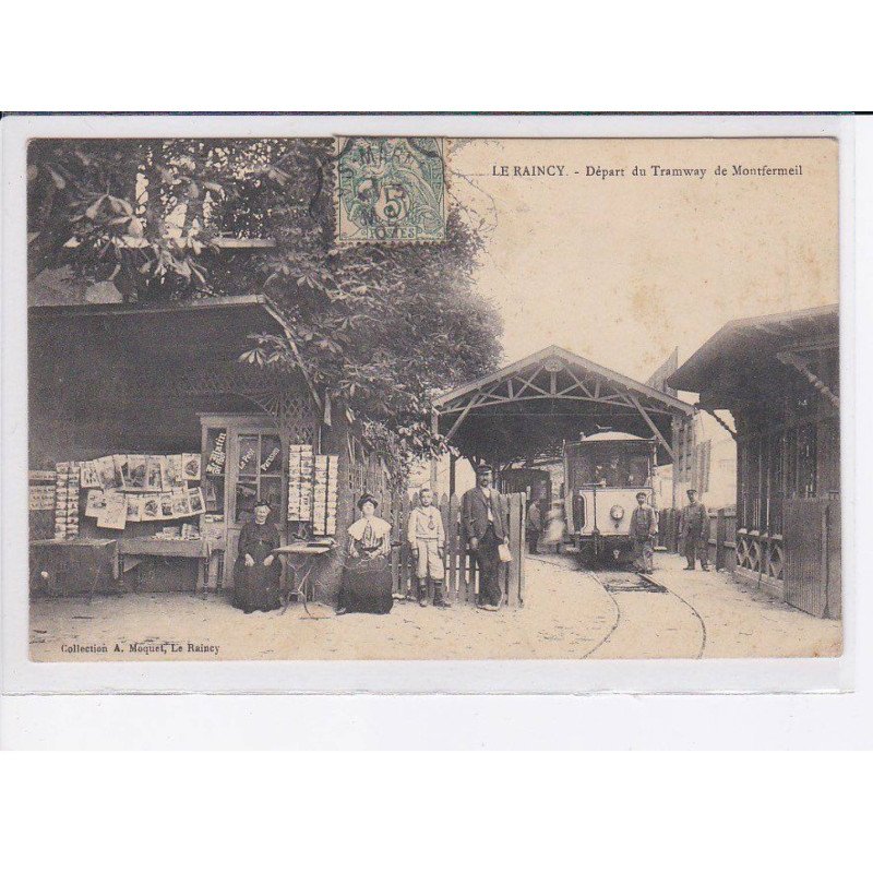 LE RAINCY: départ du tramway de montfermeil, tram - très bon état