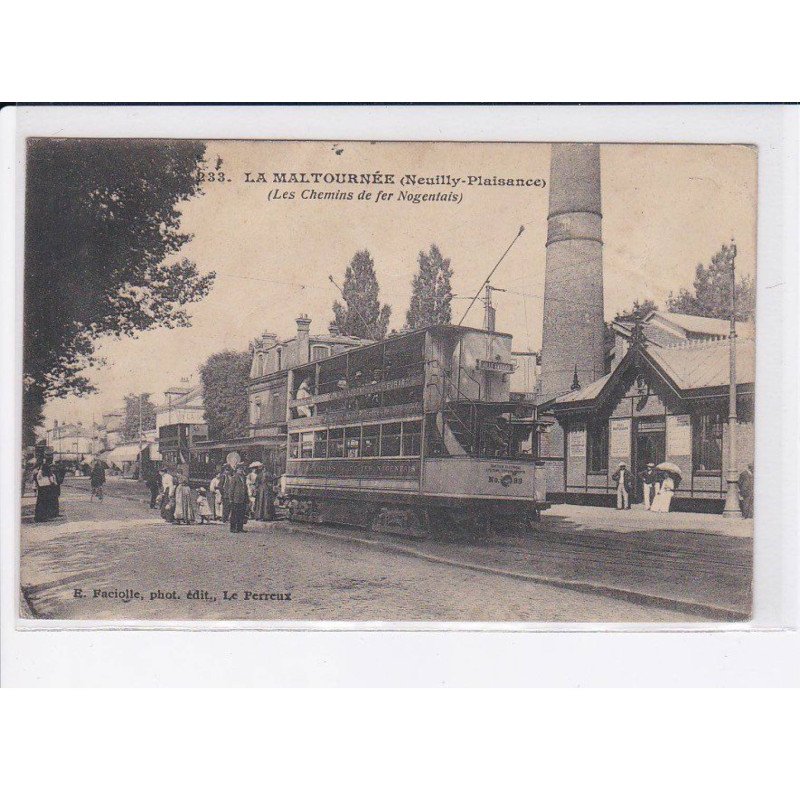LA MALTOURNEE: les chemins de fer nogentais, tramway - état