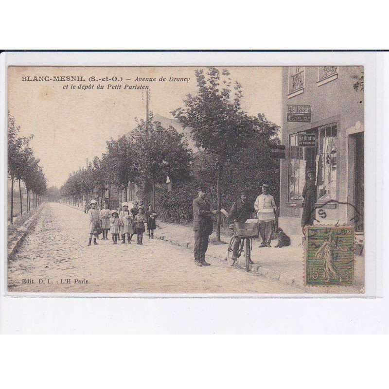 LE BLANC-MESNIL: avenue de drancy et le dépôt du petit parisien - très bon état