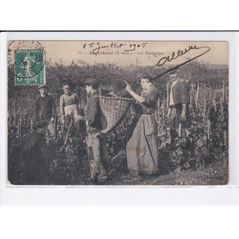 ARGENTEUIL: les vendanges - état