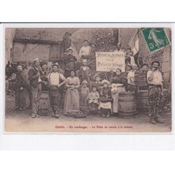 CHABLIS: en vendanges, la pelée au retour à la maison - très bon état