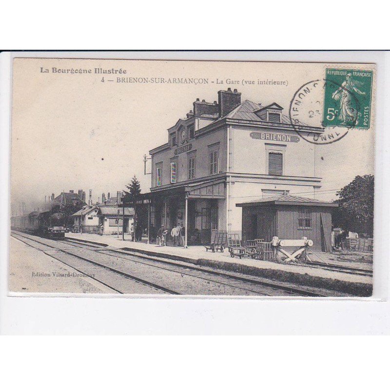 BRIENON-sur-ARMANCON: la gare (vue intérieure) - très bon état