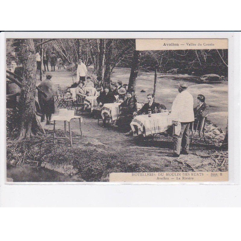 AVALLON: vallée du cousin, hotellerie du moulin des ruats, la rivière - très bon état