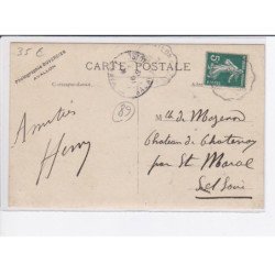 AVALLON: sous la neige, vue sur les remparts - très bon état