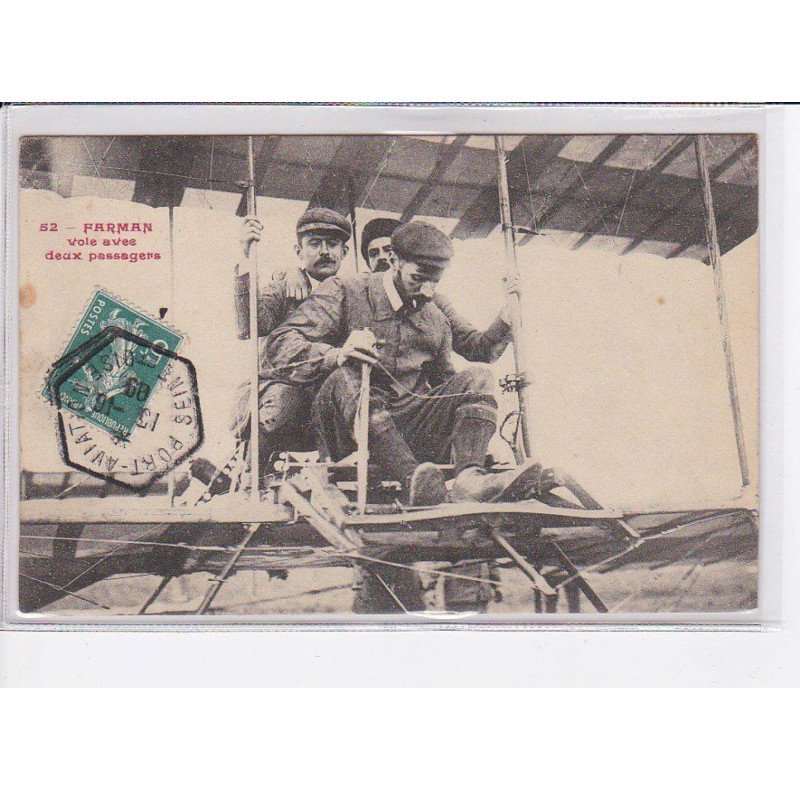 PORT-AVIATION: farman vole avec des passagers - très bon état