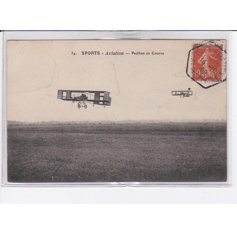 SPORTS: aviation, paulhan en course - très bon état