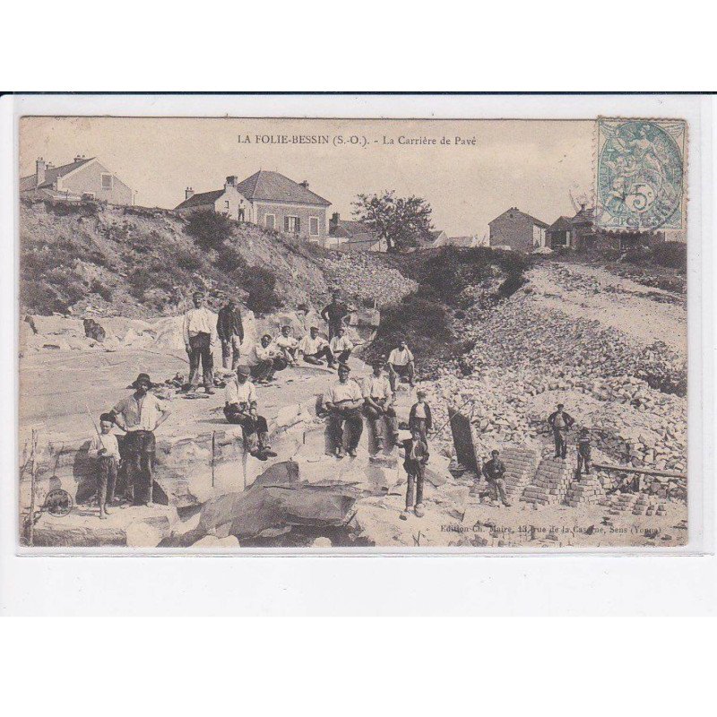 LA FOLIE-BESSIN: la carrière de pavé - très bon état