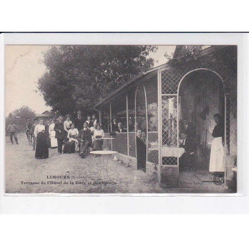 LIMOURS: terrasse de l'hôtel de la gare et des sports - très bon état