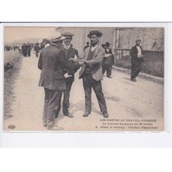 DRAVEIL-VIGNEUX: les grèves, la journée sanglante du 30 juillet, avant le meeting, vendeur d'églantines - très bon état