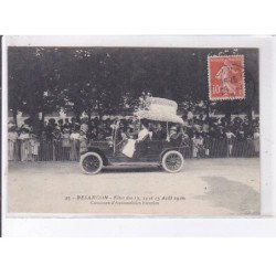BESANCON: fêtes 1910, concours d'automobiles fleuries - très bon état