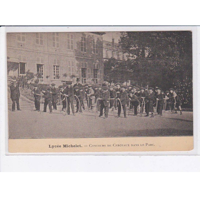 VANVES: lycée michelet, concours de cerceaux dans le parc - état