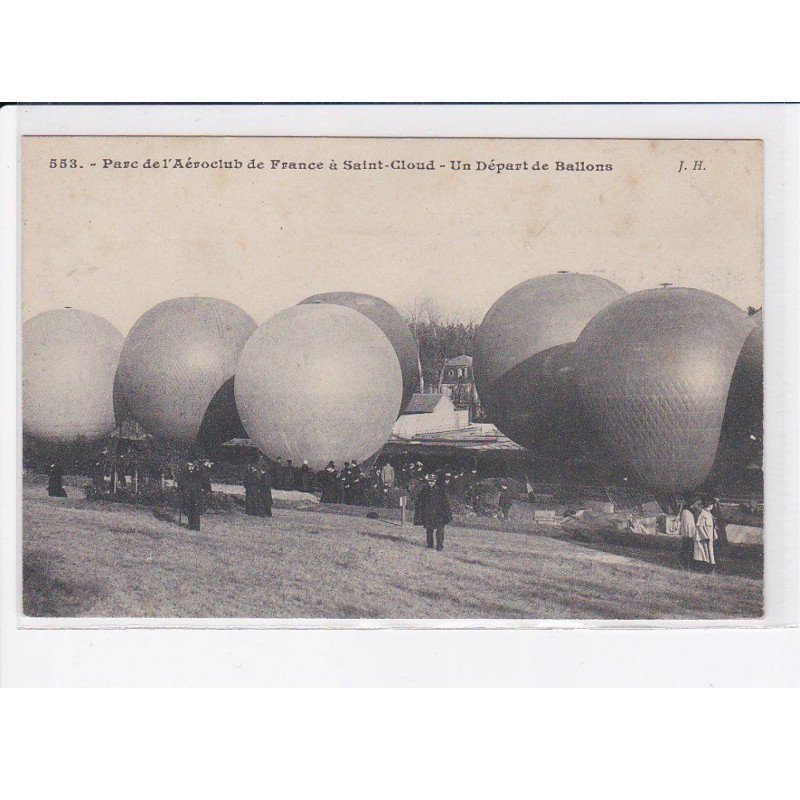 SAINT-CLOUD: parc de l'aéroclub de france à saint-cloud, un départ de ballons - très bon état