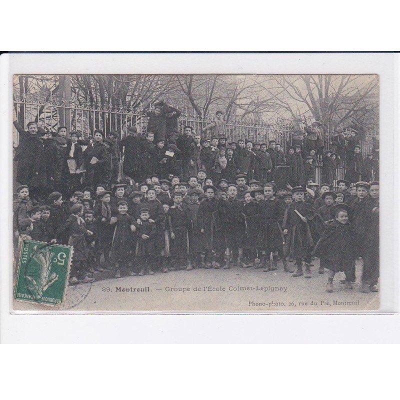 MONTREUIL: groupe de l'école colmer-lepignay - état