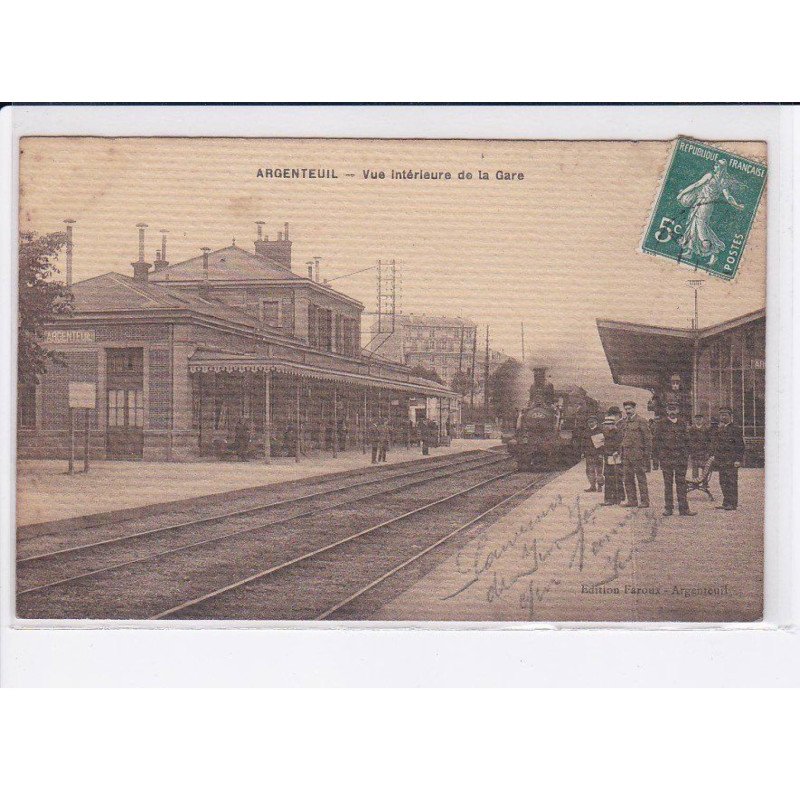 ARGENTEUIL: vue intérieure de la gare - très bon état