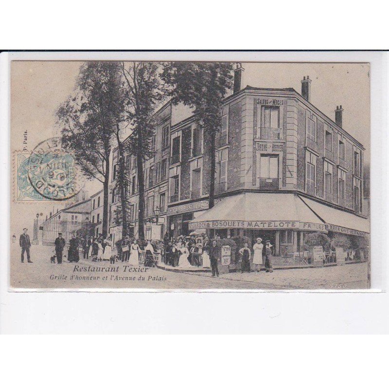 SAINT-CLOUD: restaurant texier, grille d'honneur et l'avenue du palais - très bon état