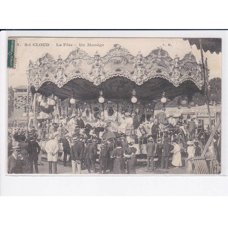 SAINT-CLOUD: la fête, un manège - très bon état