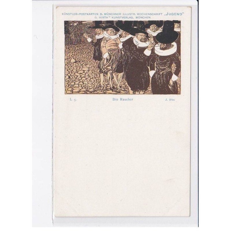 JUGEND : illustrée par DIEZ (die Raucher - les fumeurs - tabac) - très bon état