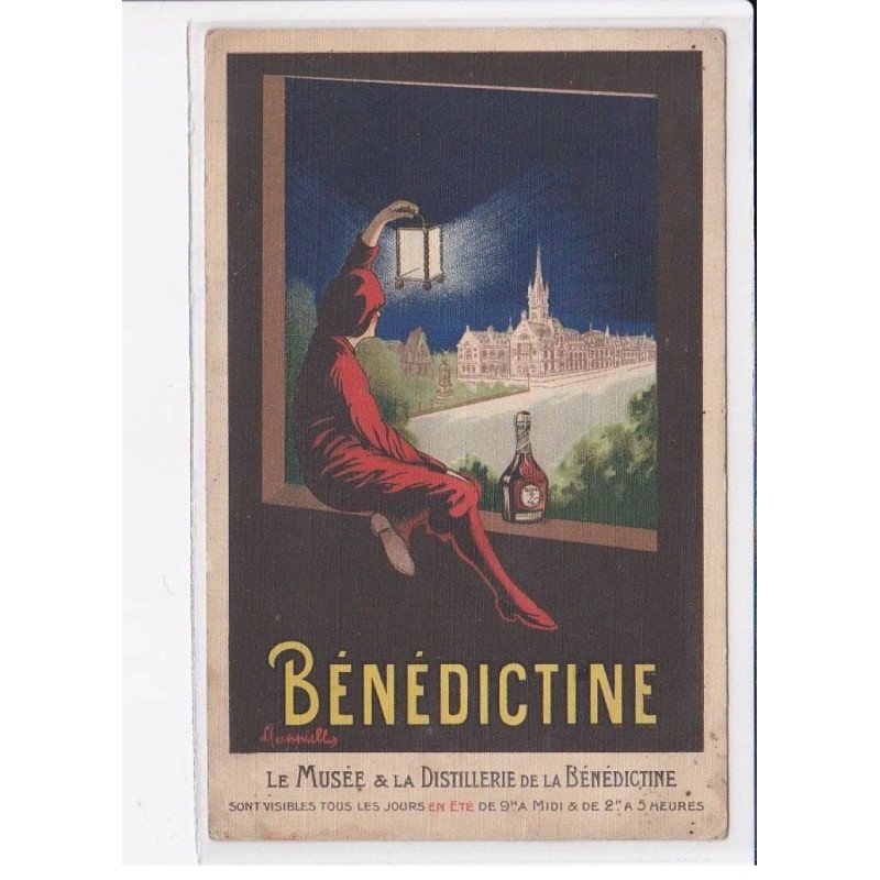 CAPPIELLO Leonetto : publicité pour la Bénédictine - musée et distillerie - état (mais texte au dos plus rare)