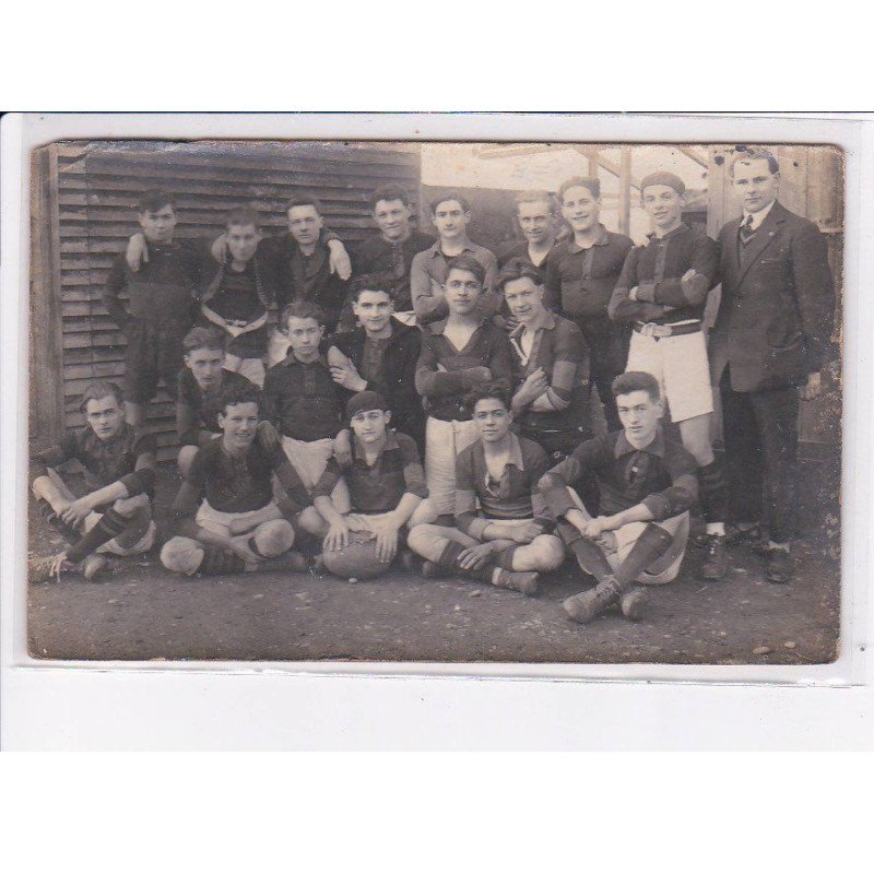 RUGBY: équipe, était avec une carte photo de SCUF - état