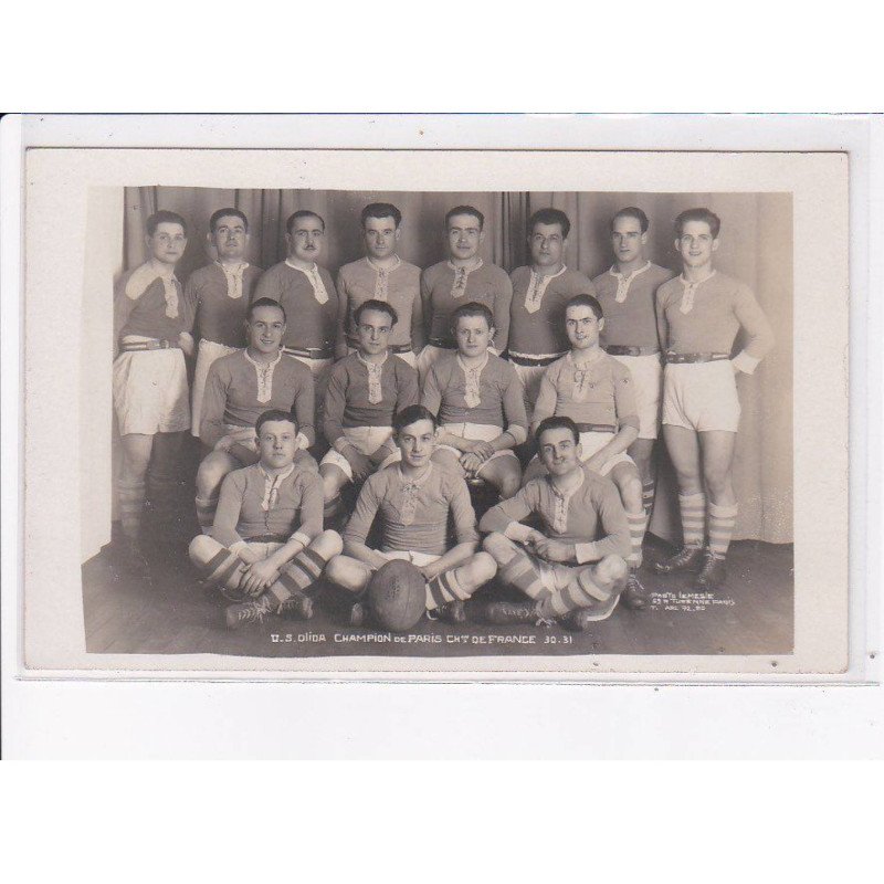 RUGBY: équipe, champion de paris, U.S. Olida - très bon état