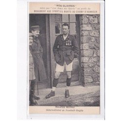 RUGBY: équipe, "nos gloires" monument aux sportifs morts au champ d'honneur, Maurice Boyau - très bon état