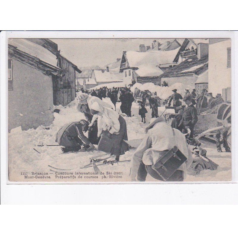 BRIANCON: concours international de ski 1907, préparatifs de courses - très bon état