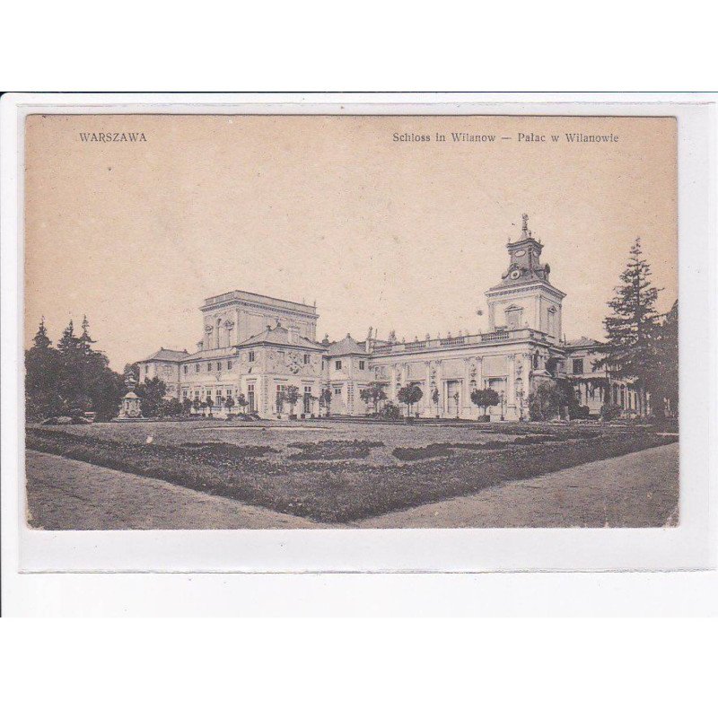 POLOGNE: WARSZAWA: VARSOVIE: schloss in wilanow, palac w wilanowie ( chateau ) - très bon état