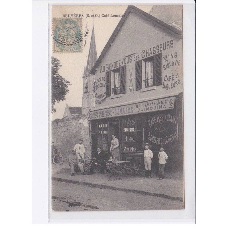 BRUYERES: café lemaire, au rendez-vous des chasseurs - très bon état