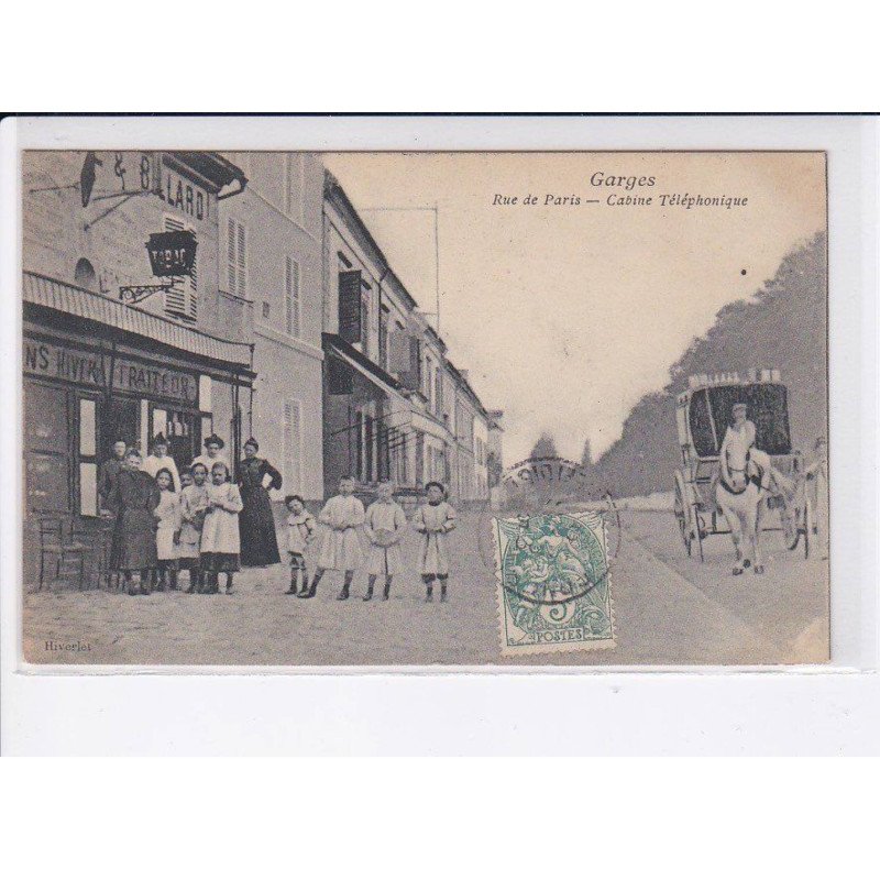 GARGES: rue de paris, cabine téléphonique - très bon état