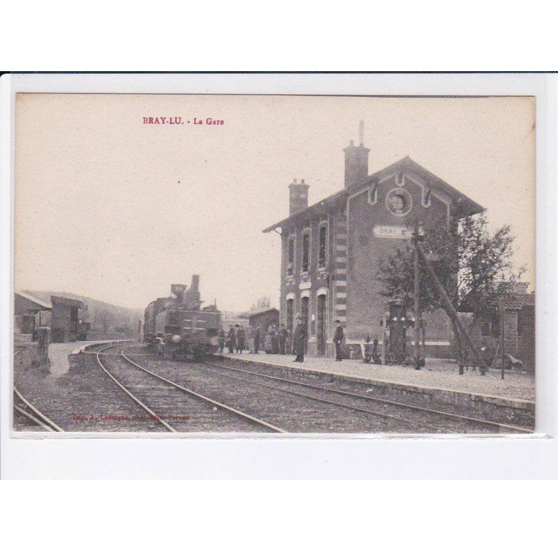 BRAY-et-LÜ: la gare, train - très bon état