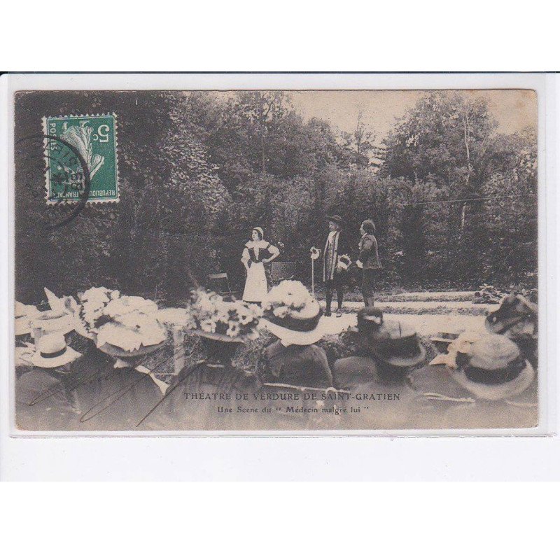 SAINT-GRATIEN: théâtre de verdure de saint-gratien, une scène du "médecin malgré lui" - état
