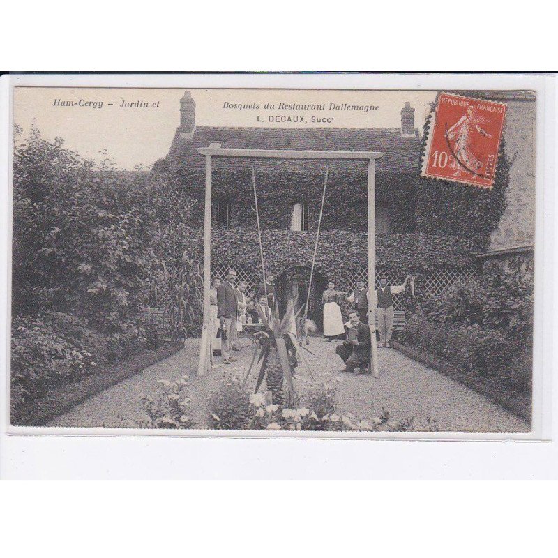 HAM-CERCY: jardin et bosquets du restaurant dallemagne - très bon état