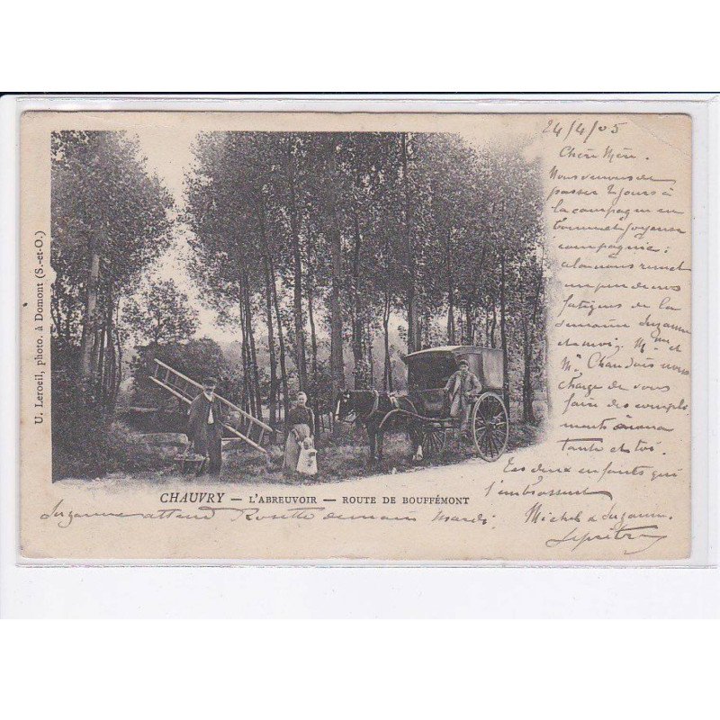 CHAUVRY: l'abreuvoir, route de bouffémont - très bon état