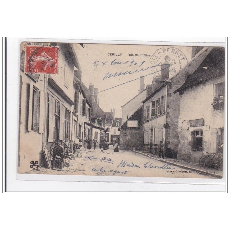 CERILLY : rue de l'eglise - etat