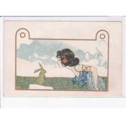 KIRCHNER Raphael : Nini Hager - femme et lapin - L-1 - état