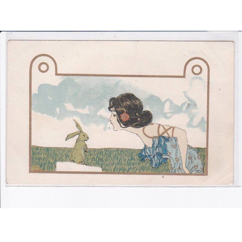 KIRCHNER Raphael : Nini Hager - femme et lapin - L-1 - état