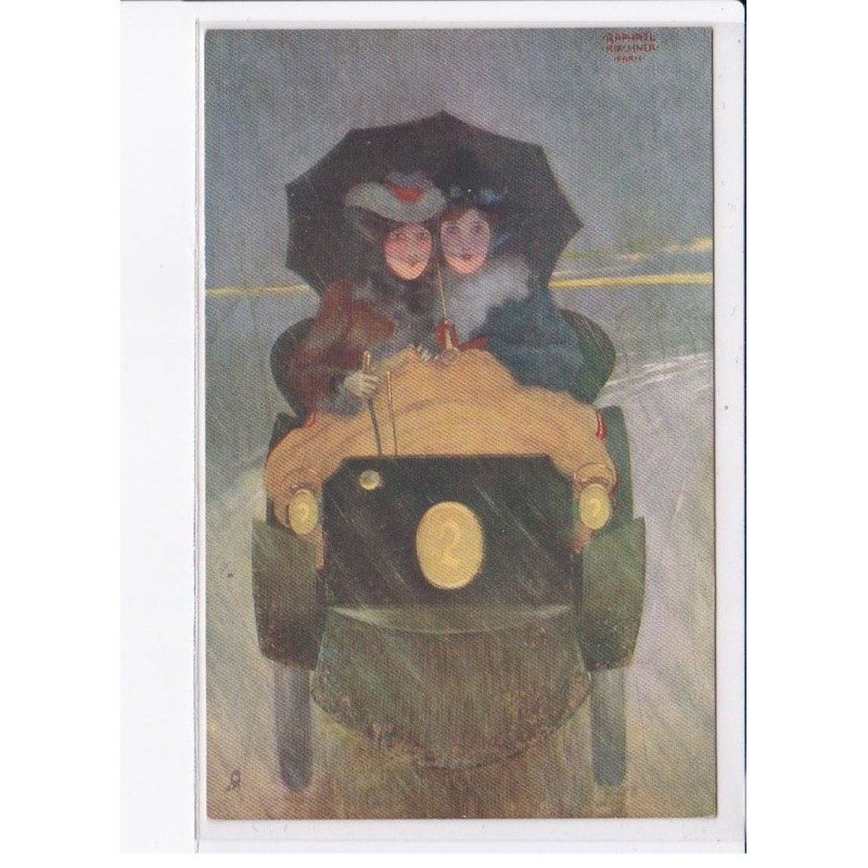 KIRCHNER Raphael : femme et automobile - Tuck éditeur - E-4 - très bon état