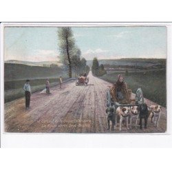 SEINE MARITIME: circuit de la seine-inférieure, la route après sept-meules, voiture à chien - très bon état