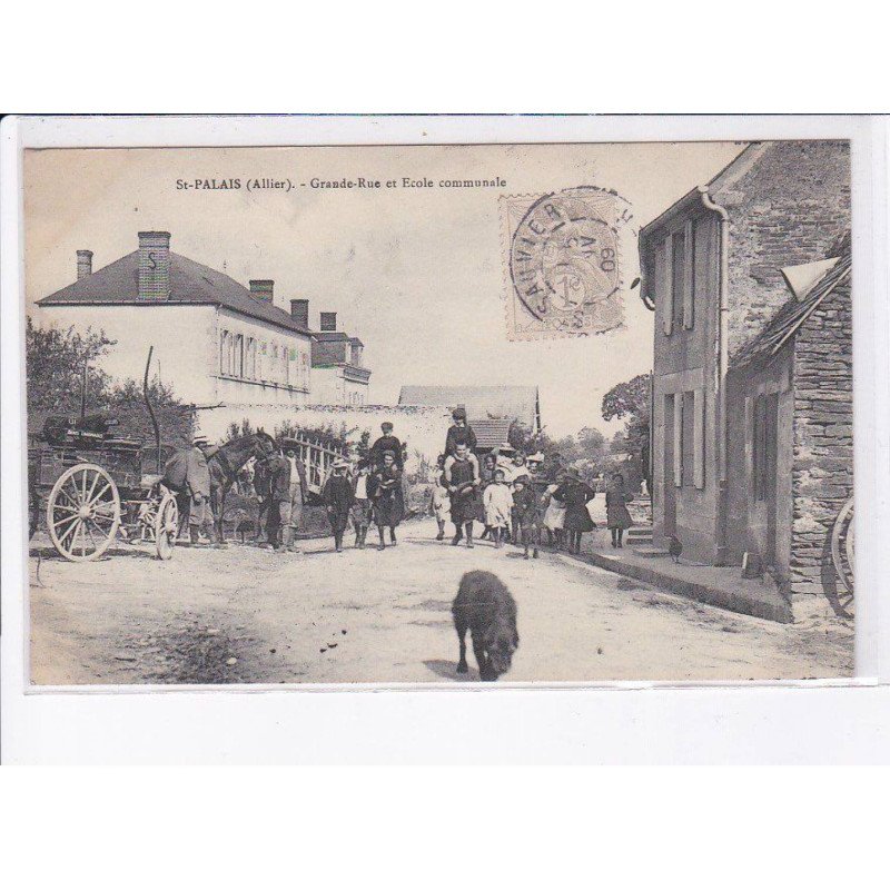 SAINT-PALAIS: grande-rue et école communale - très bon état